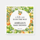 Eine kleine Süsse Citrus Greenery Baby Dusche Napk Serviette (Vorderseite)