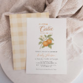 Eine kleine Süsse Citrus Orange Babydusche Einladung