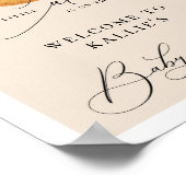 Eine kleine Süsse Citrus Orange Babydusche Poster (Ecke)