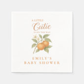 Eine kleine Süsse Citrus Orange Babydusche Serviette (Vorderseite)