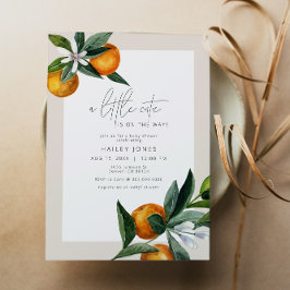 Eine kleine Süsse Citrus Orange Fruit Baby Dusche  Einladung