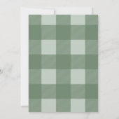 Eine kleine Süsse Citrus Orange Gingham Baby Dusch Einladung (Rückseite)