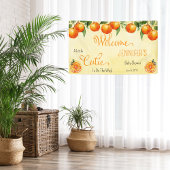 Eine kleine Süsse Citrus Watercolor Babydusche Banner