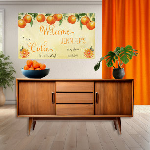 Eine kleine Süsse Citrus Watercolor Babydusche Banner