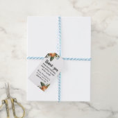 Eine kleine Süsse Clementine BABY SHOWER Gefallen  Geschenkanhänger (Mit Garn)