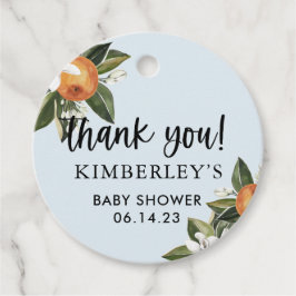 Eine kleine Süsse Clementine Boy BABY Duschkabine  Geschenkanhänger