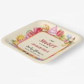 Eine kleine süße Dusche ist auf dem Weg zur Eiscre Pappteller (Gewinkelt)