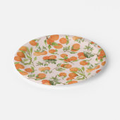 Eine kleine Süsse Gemusterte Babydusche Pappteller (Schrägansicht)