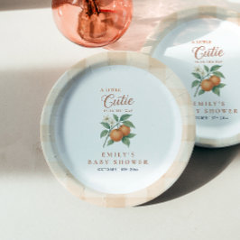 Eine kleine Süsse Gender Neutral Citrus Baby Dusch Pappteller