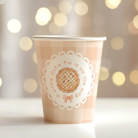 Eine kleine Süsse geschlechtsneutral Bow Babydusch Pappbecher