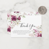 Eine kleine süße Girl-Babydusche Danke-Karte Mitteilungskarte (Vorderseite/Rückseite Beispiel)