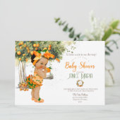 Eine kleine Süsse ist auf dem Weg Baby Dusche Einladung (Stehend Vorderseite)