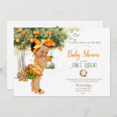 Eine kleine Süsse ist auf dem Weg Baby Dusche Einladung (Vorne/Hinten)