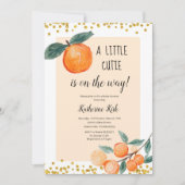 Eine kleine Süsse ist auf dem Weg Baby Dusche Einladung (Vorderseite)