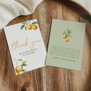 Eine kleine Süße ist auf dem Weg Baby Shower Flach Dankeskarte