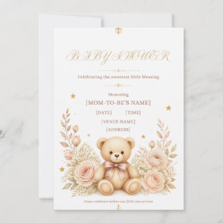 Eine kleine Süße ist auf dem Weg - Babyparty Einladung