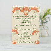 Eine kleine Süsse ist auf dem Weg nach Orange Blos Einladung (Stehend Vorderseite)