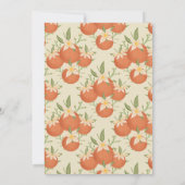 Eine kleine Süsse ist auf dem Weg nach Orange Blos Einladung (Rückseite)