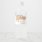 Eine kleine Süsse ist auf dem Weg Orange Wasserflaschenetikett (Vorderseite)