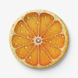 Eine kleine Süsse ist auf dem Weg Papier Teller