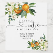 Eine kleine Süsse ist auf dem Weg Weinflaschen-Eti Weinetikett (Einzelnes Label)