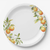 Eine kleine Süsse ist auf dem Weg zur Babydusche Pappteller (Vorderseite)