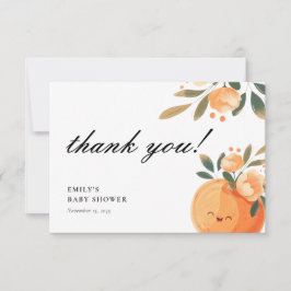 Eine kleine Süsse ist auf dem Weg zur Citrus Baby Dankeskarte