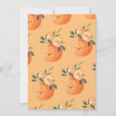 Eine kleine Süsse ist auf dem Weg zur Citrus Baby Einladung (Rückseite)