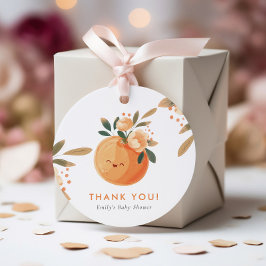 Eine kleine Süsse ist auf dem Weg zur Citrus Baby  Geschenkanhänger