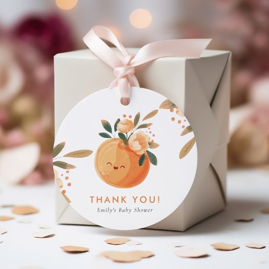Eine kleine Süsse ist auf dem Weg zur Citrus Baby Geschenkanhänger