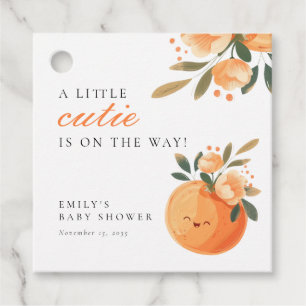 Eine kleine Süsse ist auf dem Weg zur Citrus Baby  Geschenkanhänger