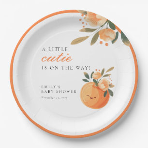 Eine kleine Süsse ist auf dem Weg zur Citrus Baby Pappteller