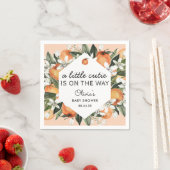 Eine kleine Süsse ist auf dem Weg zur Citrus Baby Serviette (Beispiel)