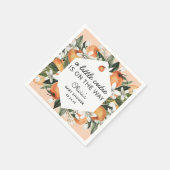 Eine kleine Süsse ist auf dem Weg zur Citrus Baby Serviette (Ecke)