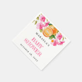 Eine kleine Süsse ist auf dem Weg zur Citrus Baby Serviette (Ecke)