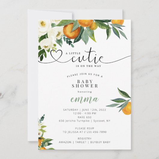 Eine kleine Süsse ist auf dem Weg zur Einladung (Vorderseite)