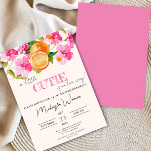 Eine kleine Süsse ist auf dem Weg zur orangefarben Einladung