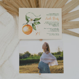 Eine kleine Süsse ist unterwegs | Foto Babydusche Einladung