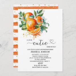 Eine kleine Süsse ist unterwegs mit Babydusche Einladung