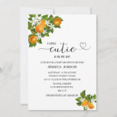 Eine kleine Süsse ist unterwegs mit Babydusche Einladung (Vorderseite)