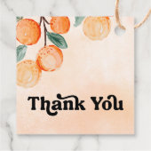 Eine kleine Süsse ist unterwegs mit einer orangefa Geschenkanhänger (Rückseite)