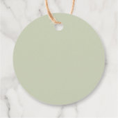 Eine kleine Süsse ist unterwegs mit einer orangefa Geschenkanhänger (Rückseite)