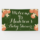 Eine kleine Süsse ist unterwegs Orange, dunkelgrün Banner (Horizontal)