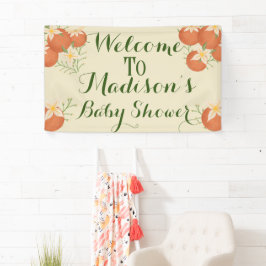 Eine kleine Süsse ist unterwegs Orange, Sage Banner