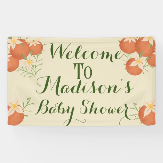 Eine kleine Süsse ist unterwegs Orange, Sage Banner (Horizontal)