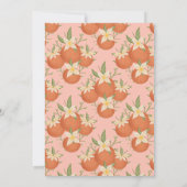 Eine kleine Süsse ist unterwegs - orangefarbenes B Einladung (Rückseite)