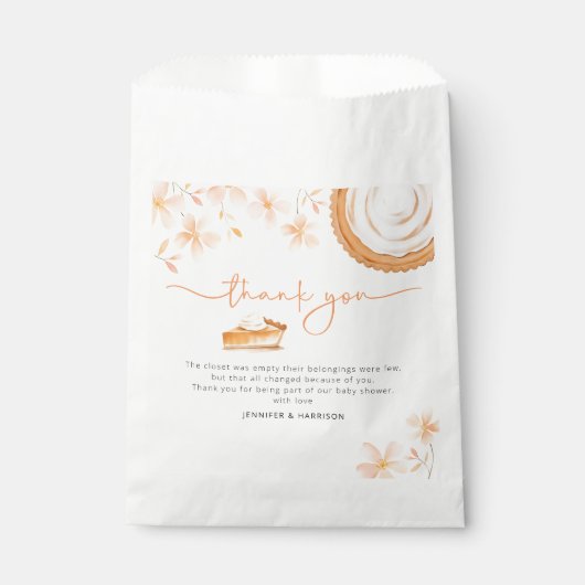 Eine kleine Süsse Kuchen backt | Babyparty Geschenktütchen (Vorderseite)