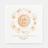 Eine kleine Süsse Kuchen backt | Babyparty Serviette (Vorderseite)