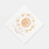 Eine kleine Süsse Kuchen backt | Babyparty Serviette (Ecke)