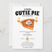 eine kleine Süsse Kürbiskuchen Herbstfall Babydusc Einladung (Vorderseite)